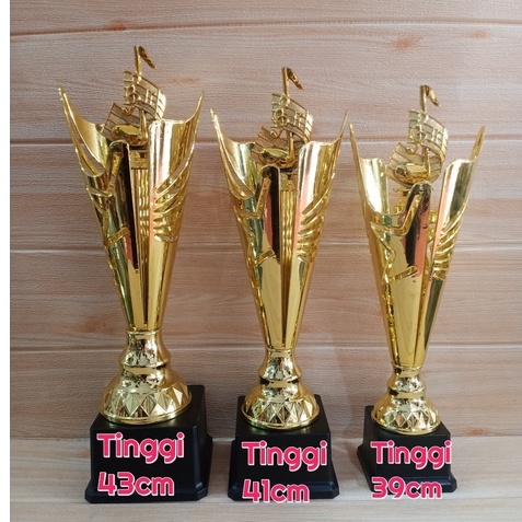 PIALA MENYANYI KARAOKE MUSIK IMPORT MG 2180 PATUNG NOT NADA 1 SET JUARA 123