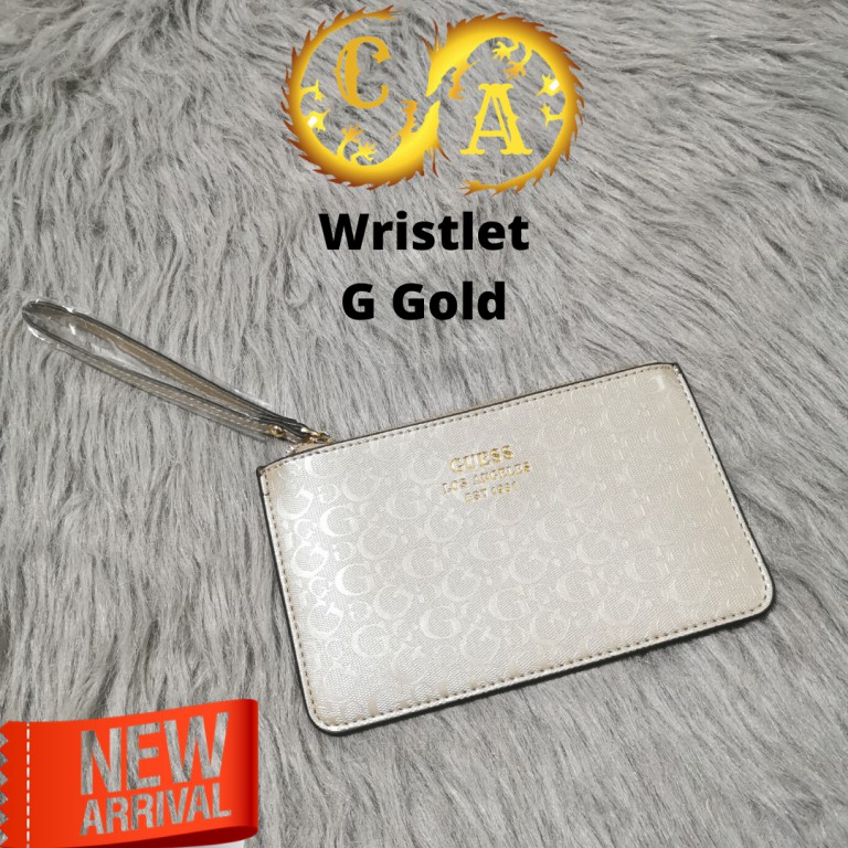 BELI 5 GRATIS 1 WRISTLET CLUTCH GUESS EMBOSS AUTHENTIC QUALITY