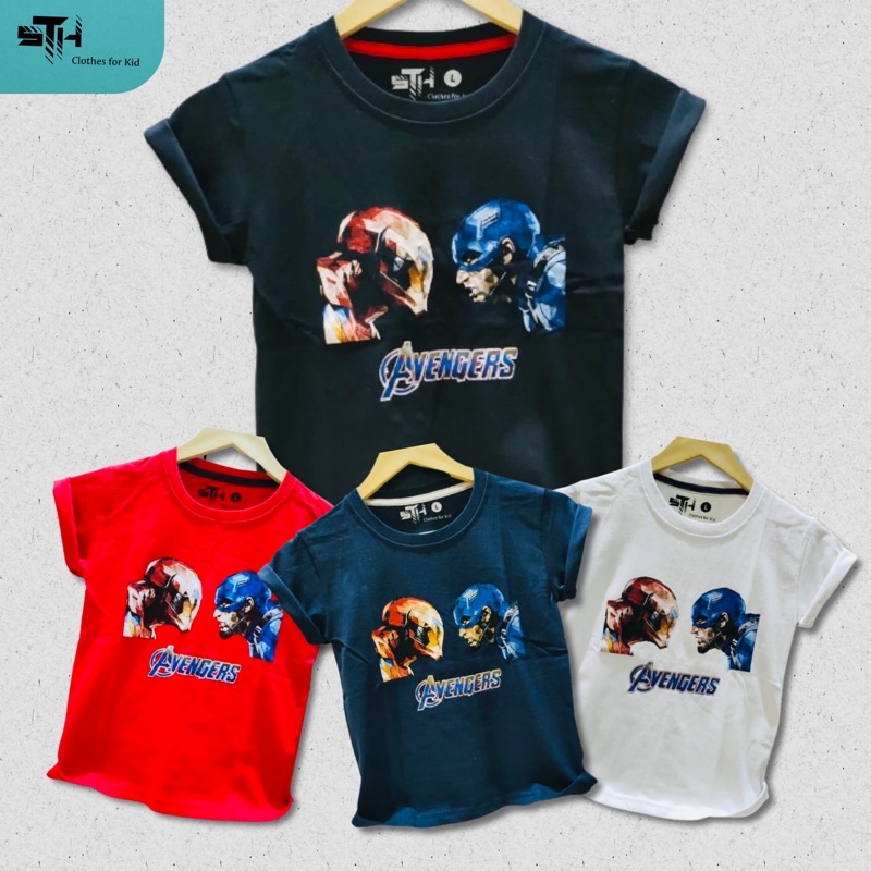 STH 1-10 Tahun [ S / M / L / XL / XXL ] Baju Kaos Anak Laki Laki Cowok PREMIUM DISTRO Bahan Katun Cotton Combed - Avenger 2