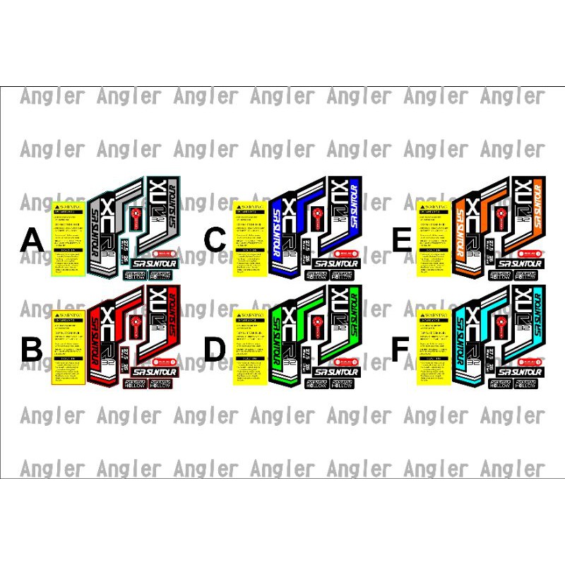 Decal sticker fork sepeda MTB Suntour XCR fork