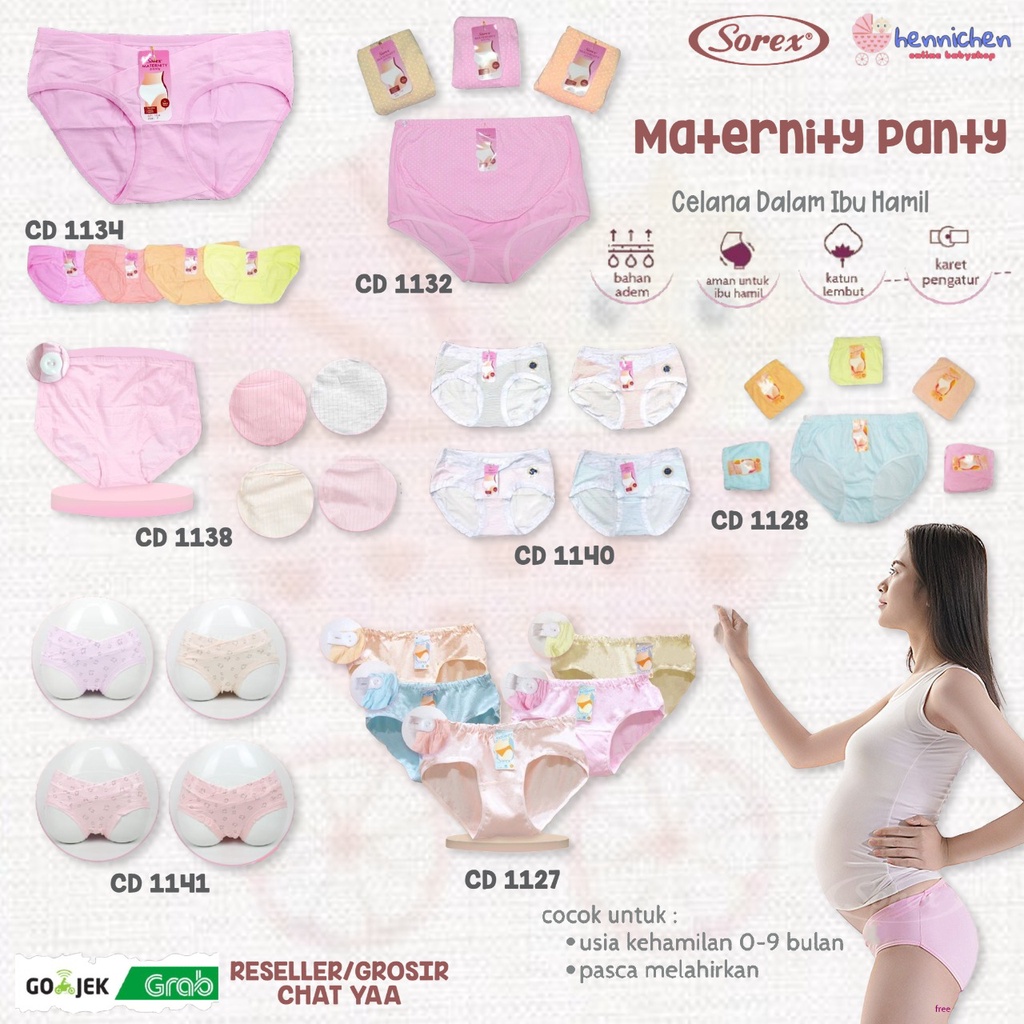 Celana Dalam CD Hamil Wanita Sorex / Maternity Panty 1134 / 1140 / 1138 / 1141 / 1128 /1127 / 1132