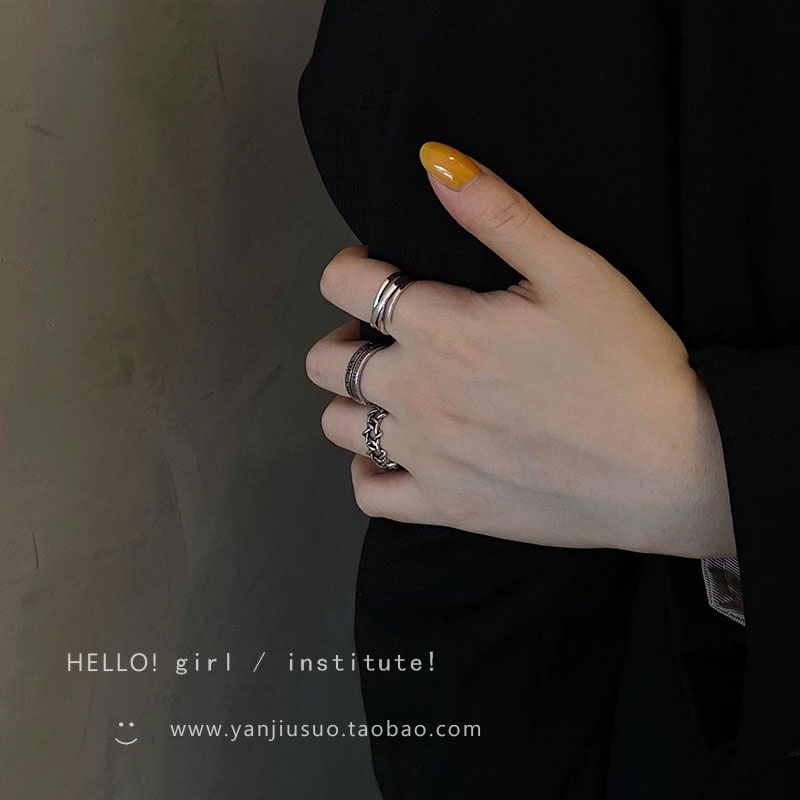 [Ready Stock]Cincin 3Pcs/Set Korea Titanium Anti Karat Dan Anti Luntur Murah Gaya Punk Hip-hop Fashion Pria Wanita Aksesoris Perhiasan Hadiah Ulang Tahun COD