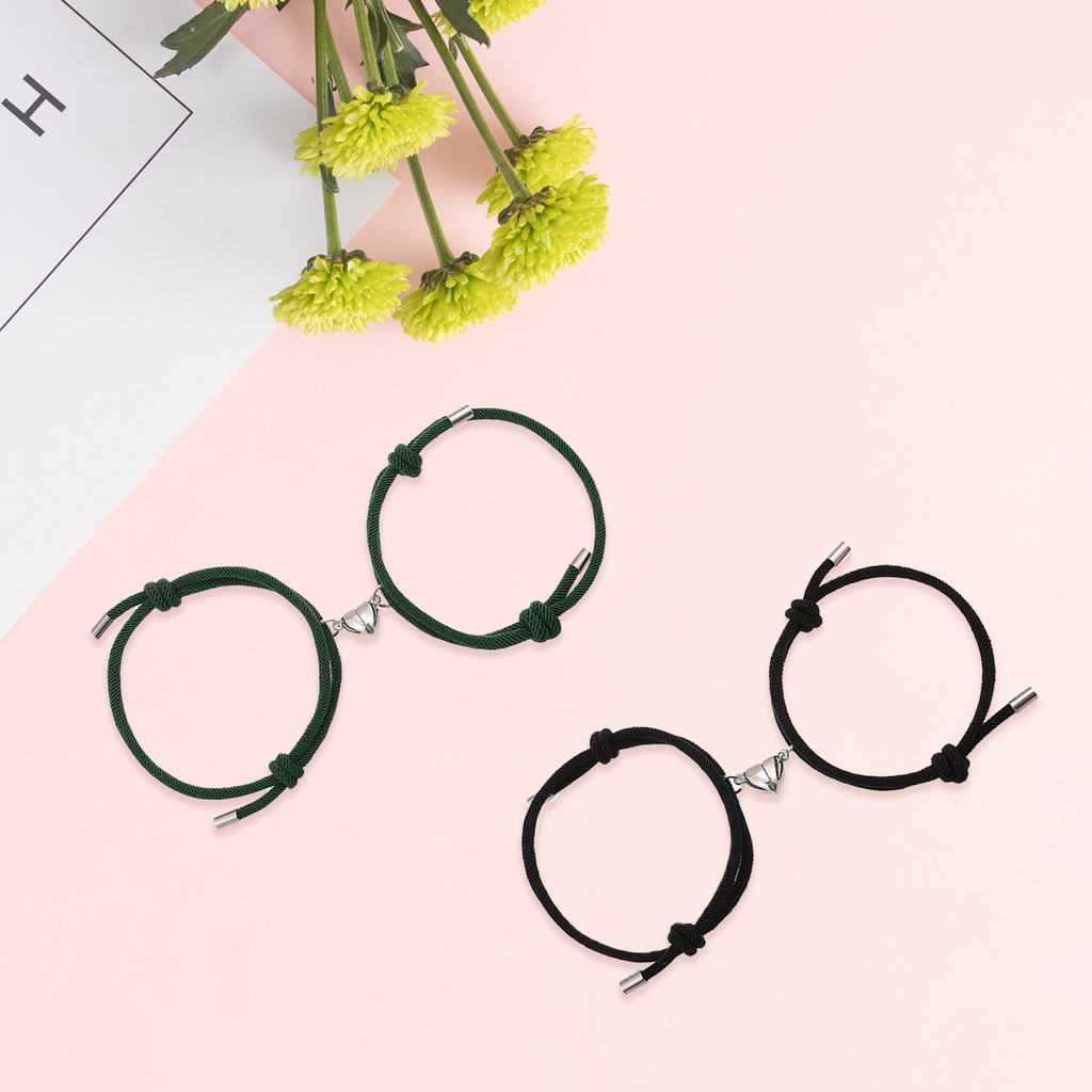 Hu Hu Hu Hu Hu Alat Bantu Pasang Kacamata♡ 2pcs Gelang Tangan Magnetik Adjustable Bahan Alloy Untuk Kencan