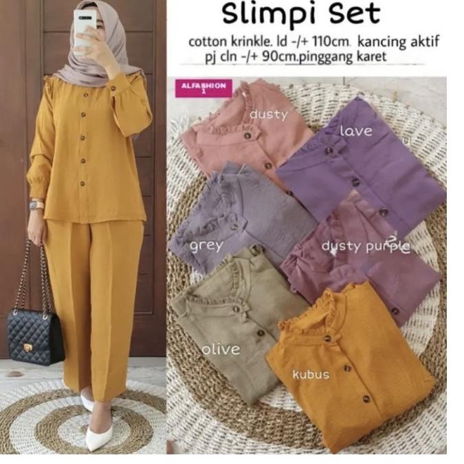 Paling Sesuai.. SLIMPI SET JUMBO LD 110cm/ SET CRINCLE / SET SLIMPI