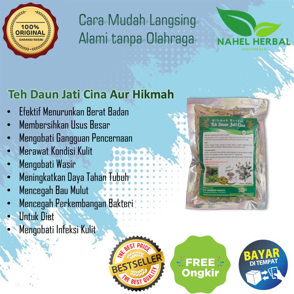 COD Teh Pelangsing Perut Buncit Daun Jati Cina Original 100% Alami - Tea Slim Herbal Pembakar Lemak 