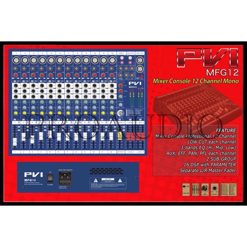 mixer audio PVI 12 channel MFG12 MFG 12 original