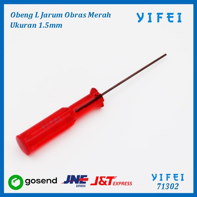 Obeng Jarum Obras - Kamkut (1,5mm) Warna Merah/YIFEI-71302