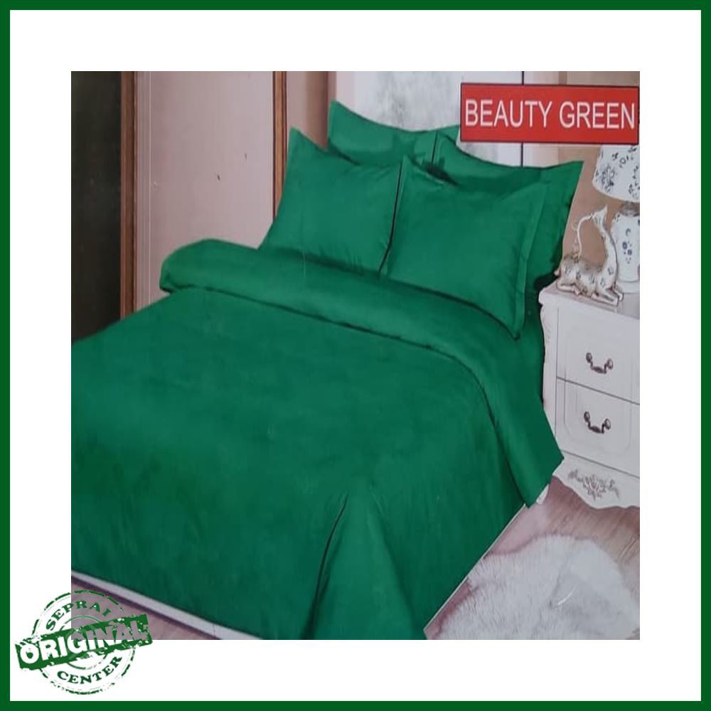 SEPRAI / SPREI BONITA BEAUTY GREEN SINGLE 120 No.3 SEPRAI POLOS ELEGANT HIJAU
