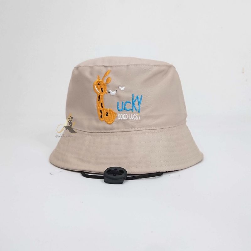 Topi BUCKET Tali Bordir Jerapah (2-8th)