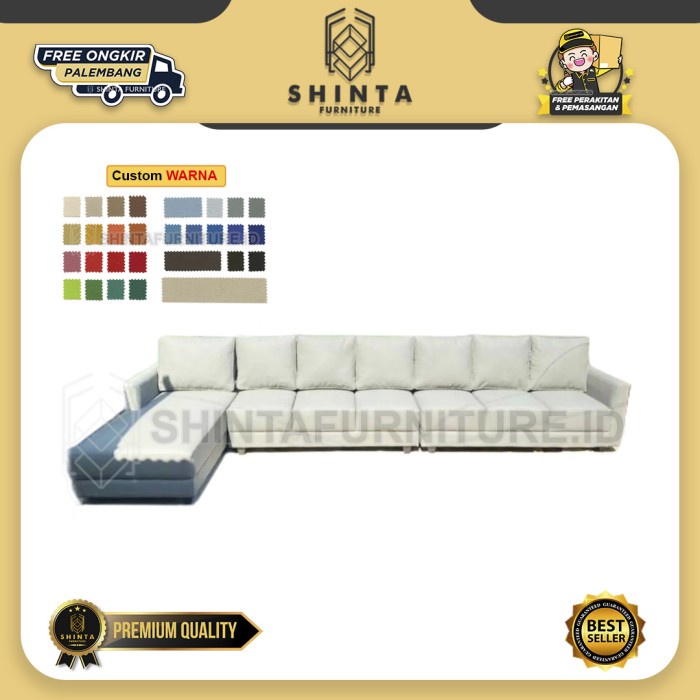 Sofa Karaoke Room Sofa L Jumbo Minimalis Modern Putih Custom Ukuran | Sofa 7 Seater | Sofa 7 Dudukan