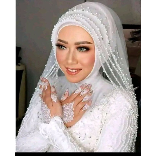 slayer pengantin/veil pengantin/slayer mutiara/veil mutiara wedding