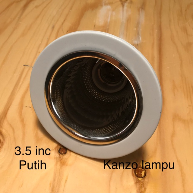 Downlight 3,5 inch Adjustable + Fitting E27  &lt; Putih &gt;   Lampu Plafon