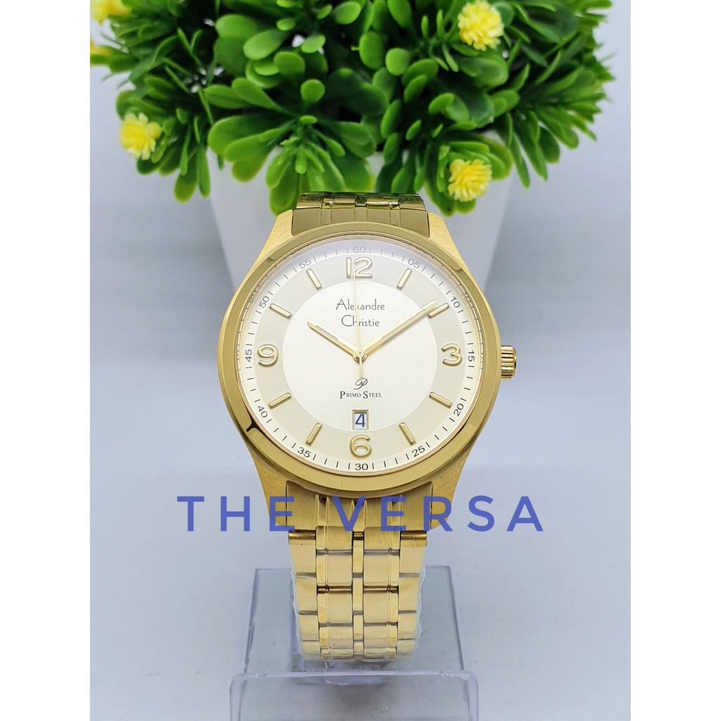 AC 1010 Alexandre Christie Jam Pria Rantai Gold Original