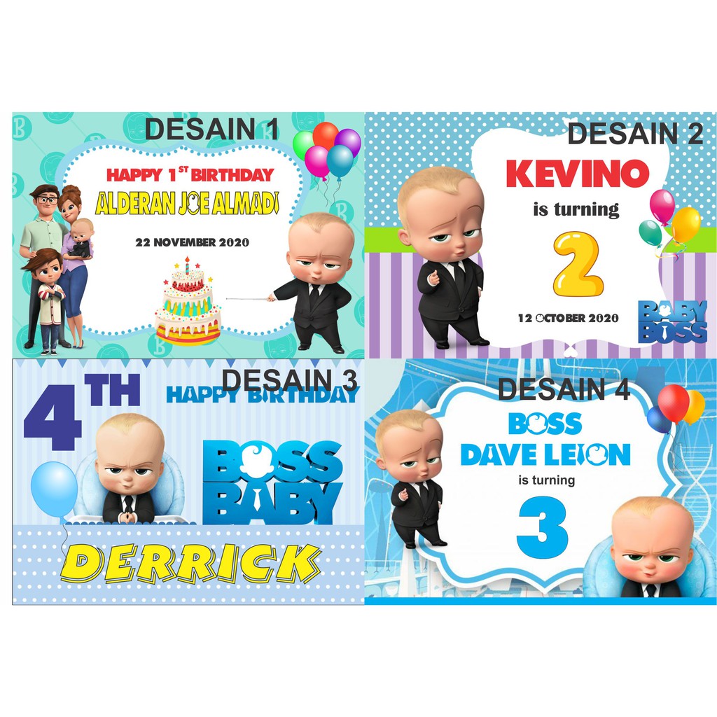 

STIKER LABEL ULTAH GOODYBAG/BENTO MOTIF BOSS BABY