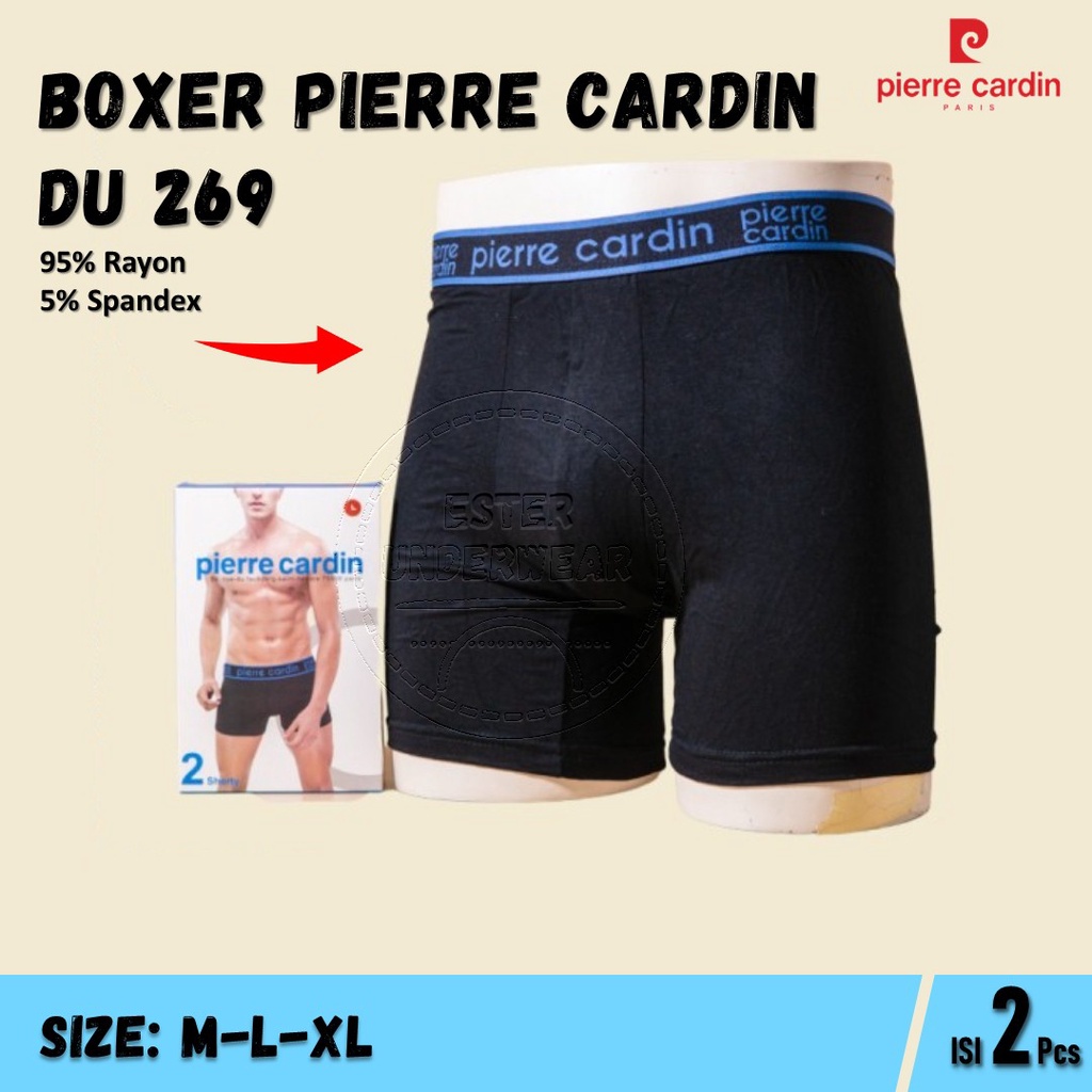 Celana Boxer Pria PIERRE CARDIN PC 269 ISI-2 PCS bahan Rayon Spandex