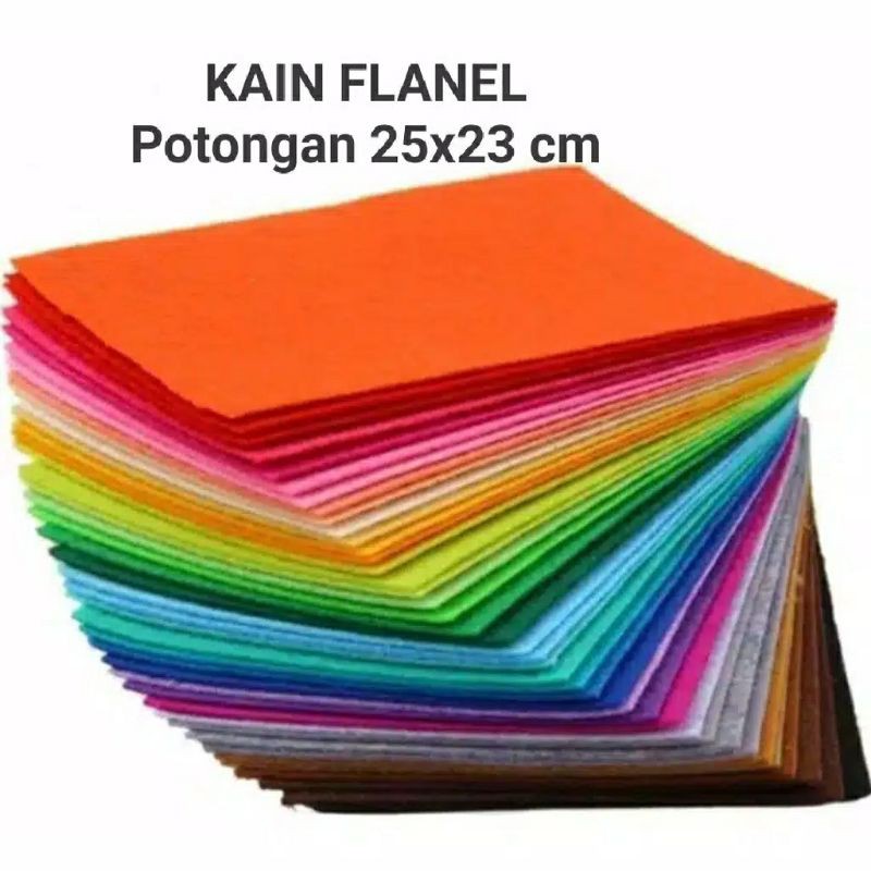 Kain Flanel potongan 23x25cm( Bisa untuk media Hidroponik )