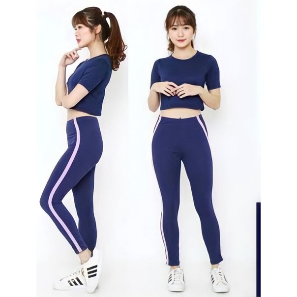 Legging Strip Panjang Dewasa By Rynstelle