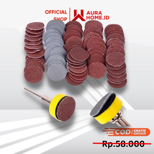 Mata Bor Polishing Fiber Wheel Sanding Disc 100PCS NEW / Kepala Gergaji Gerinda Grenda Grinda Greda 