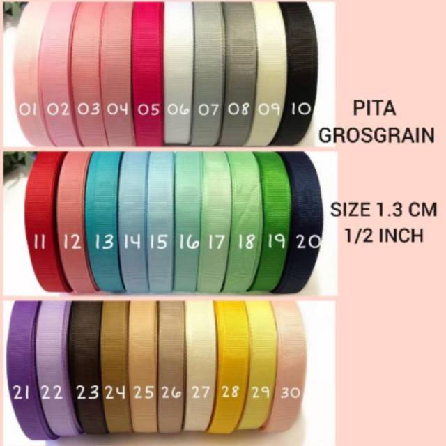 100 YARD - 1.3 CM | PITA GROSGRAIN IMPORT  ½ INCH