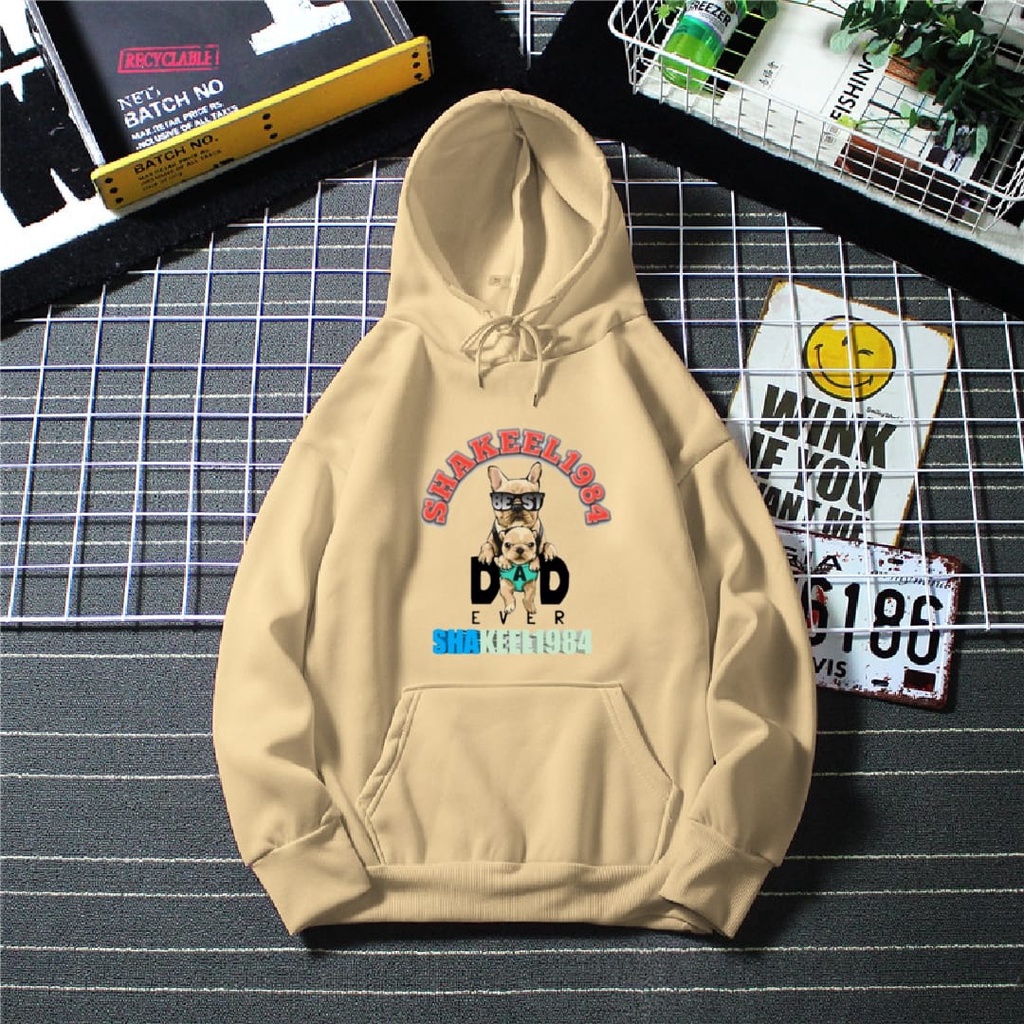 APPAREL PRIA sweater hoodie pria premium bahan katun tebal gramasi 280 motif DAD EVER terbaru ukuran M L XL XXL XXXL / switer hoodie wanita premium ukuran jumbo/switer hoodie laki terlaris ukuran jumbo premium