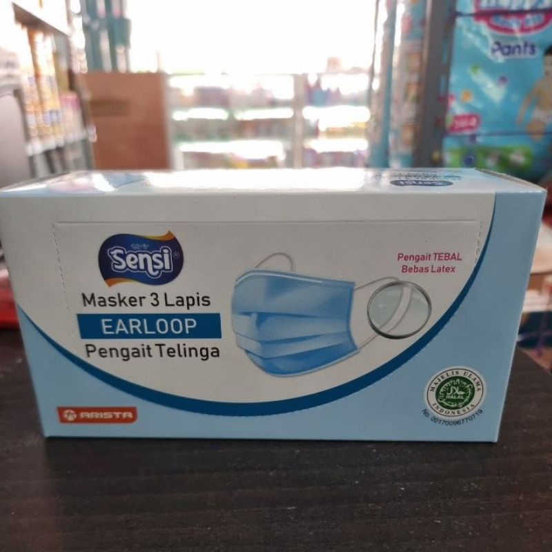 (PROMO)MASKER 3 LAPIS EARLOOP SENSI ORIGINAL 1KOTAK