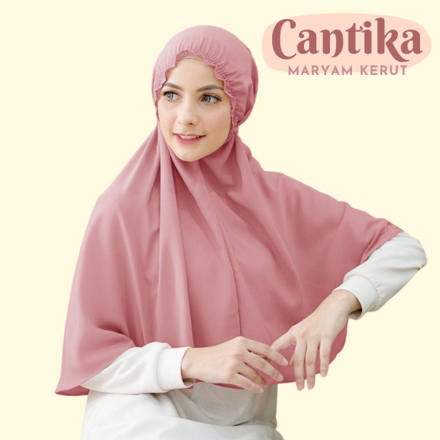 Alny Hijab - Cantika Maryam Kerut Tali Hijab Jilbab Instant