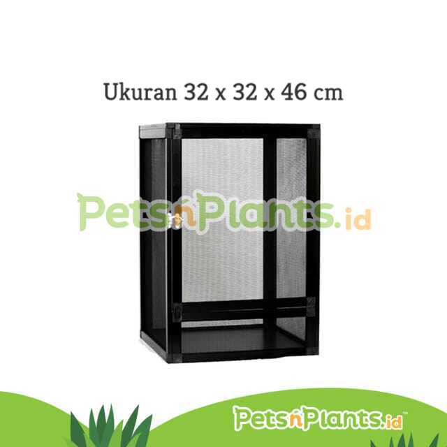 Kandang Reptil PnP - Reptile Terarium Vivarium Akrilik Aluminium Wiremesh Import