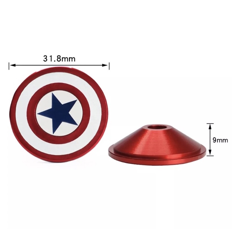 Cover tutup headset top cap motif captain america 28.6 mm 28.6mm sepeda headset stem mtb seli balap lipat folding bike roadbike road bike