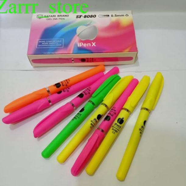 

⇝ Gel Pen Pulpen Ipen X 0.5 mm SELUSIN ( 12 PCS ) ㅬ