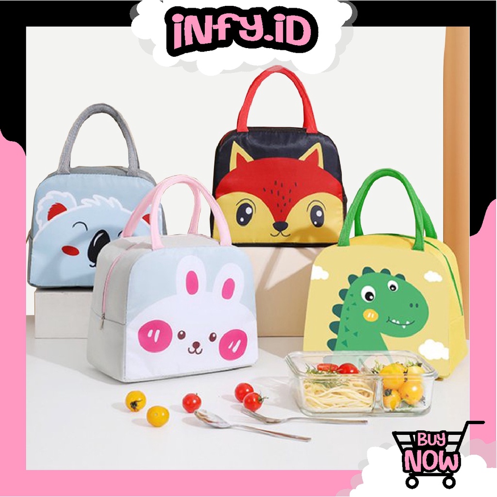 INFY - Lunch Bag TAHAN PANAS Bento Tas Penyimpanan kotak makanan Makan Siang serbaguna R807