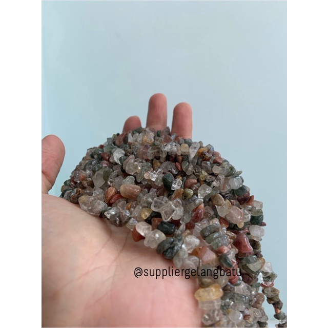 kerikil batu indian agate bloodstone 1cm bahan akik bloodstone india