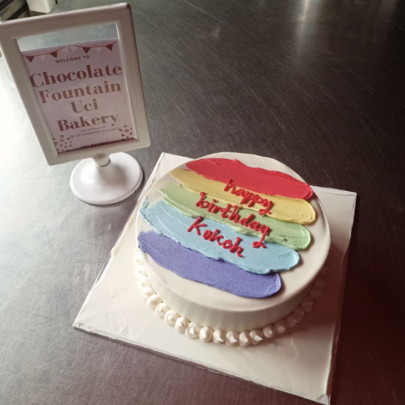 

Korean Cake / kue ulang tahun / tema korea / cake softcolour UCI BAKERY