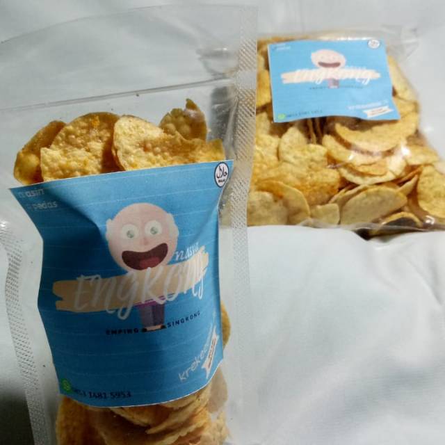 

Cemilan / Engkong Nasya / Emping Singkong Pedas asin manis 250g + 50g