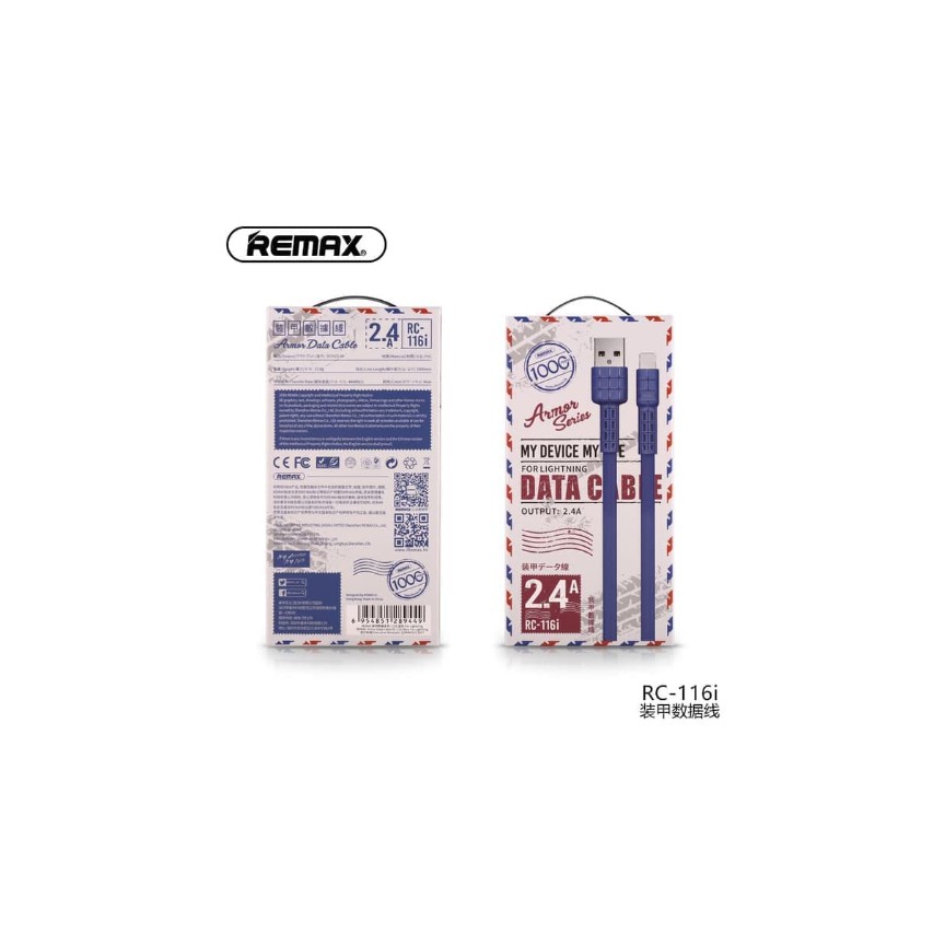 REMAX ARMOR SERIES DATA CABLE 2,4A RC-116I LIGHTNING