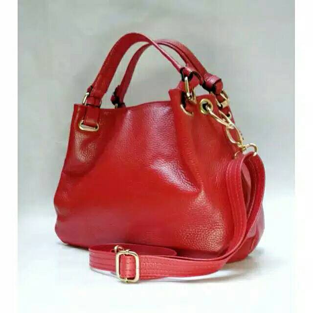 Tas selempang kulit asli wanita , tas jinjing garutan