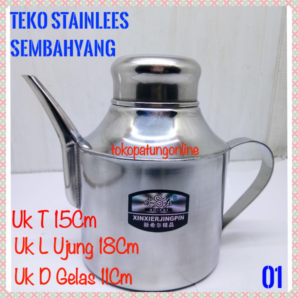 Teko Sembahyang Stainlees Besar