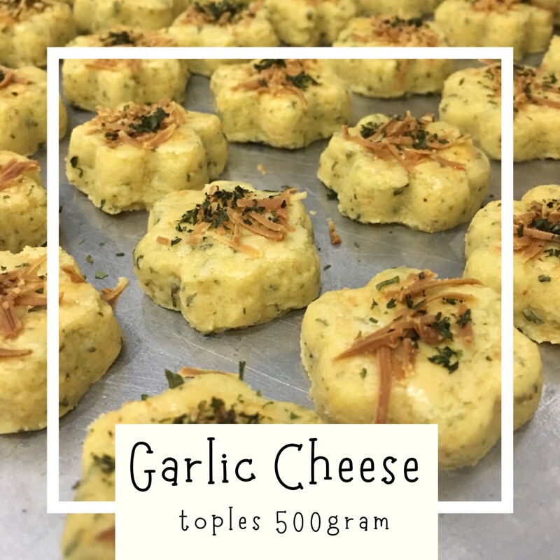 

Kue Kering GARLIC CHEESE Edam Premium Butter Cookies toples 500gram Kue Bawang Kue Keju Kue Asin Kue Kering Lebaran Homemade Premium Keju Cookies Hampers Lebaran Premium