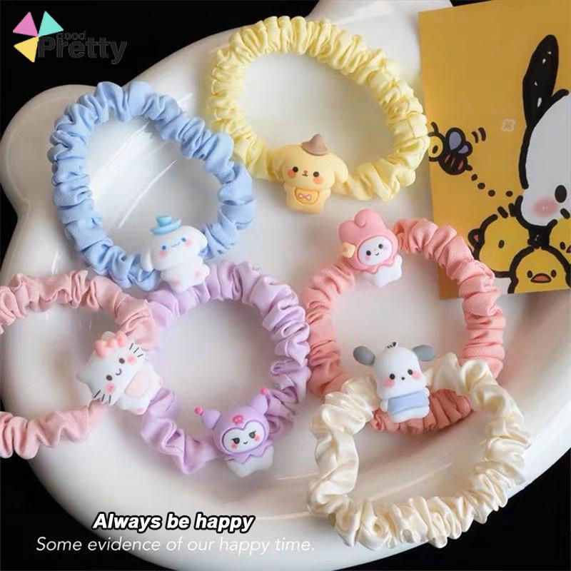 Cincin Usus Kecil Kartun Anjing Cinnamoroll  Cincin Rambut  Gaya Manis Manis Lucu Tali Rambut - PD