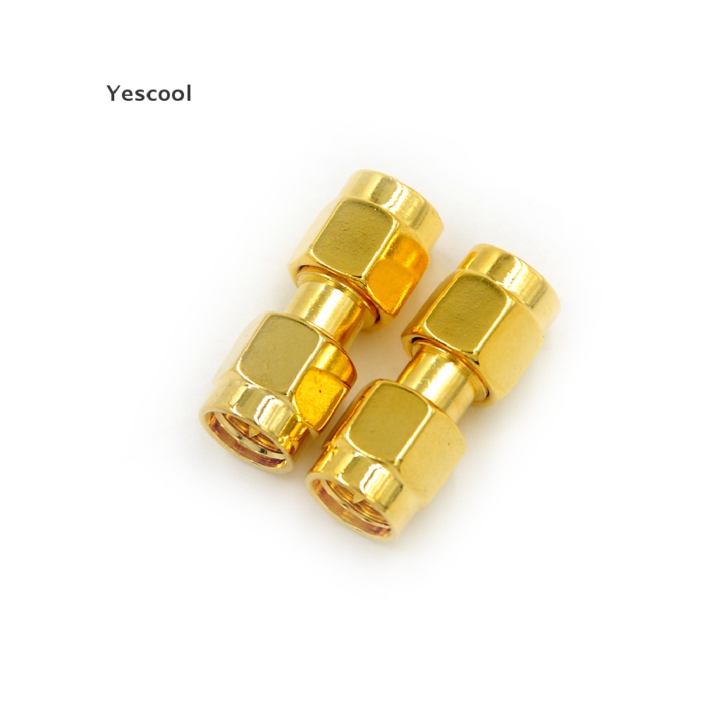 Yescool 2Pcs Adapter Konektor SMA Male Ke SMA Male Seri RF Coaxial