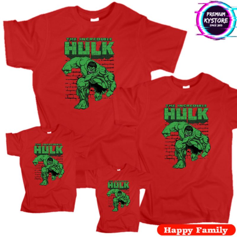 kaos anak pria motif hulk baju pria Edisi Famili S,M,L,XL,XXL