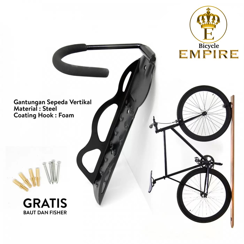 Bike Stand Display Standar Gantungan Sepeda Dinding Hook Vertical Wall HL-01 Bicycle Empire