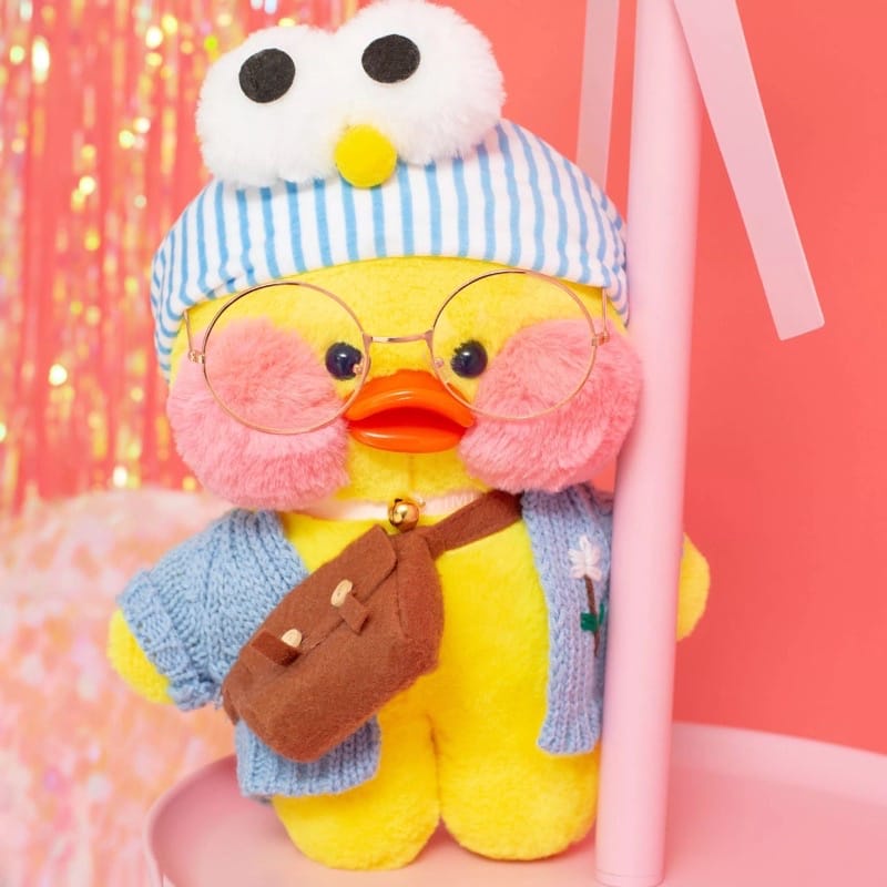 HZ Mainan boneka Bebek Kuning Lala-Fanfan 30CM Stuffed Plush duck doll 2022 untuk Hadiah Anak