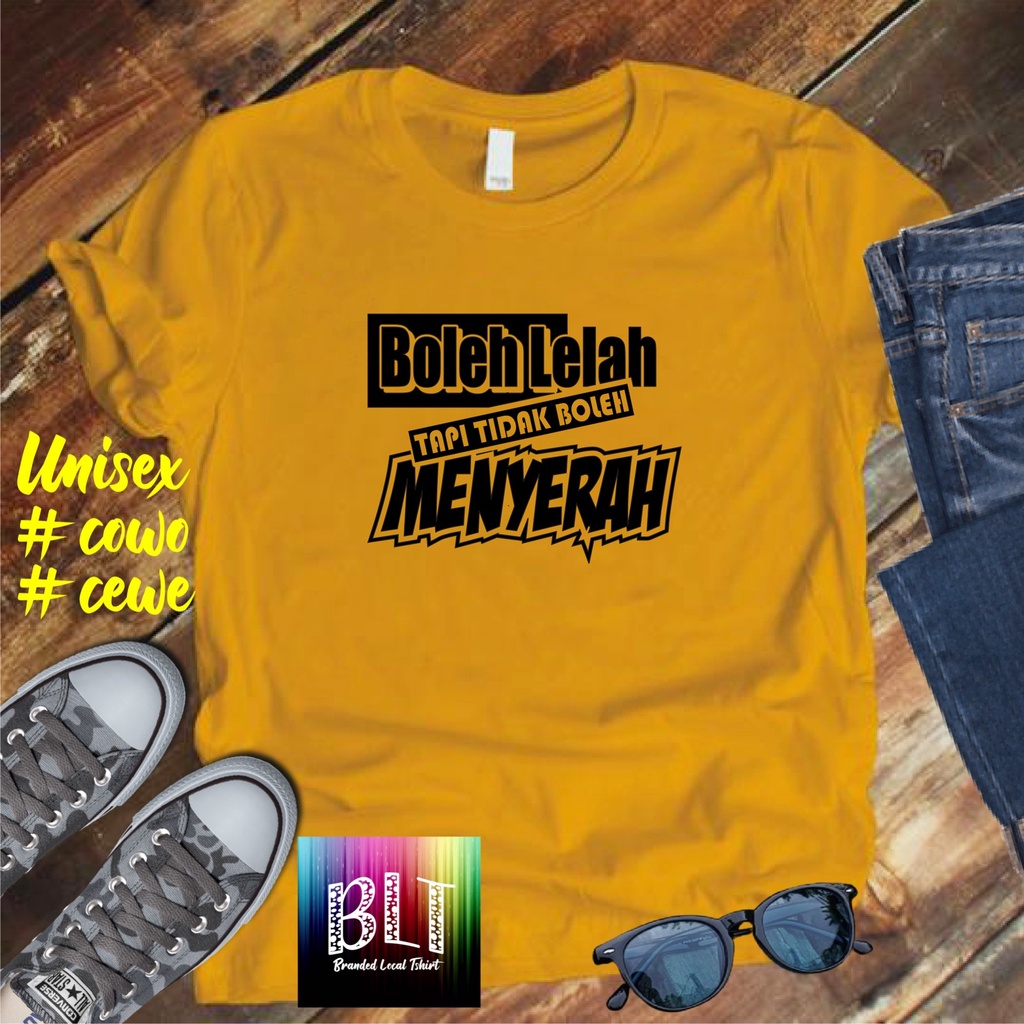 Cod Gratis Ongkir Kaos Boleh Lelah Tapi Tidak Boleh Menyerah /KAOS EKSPRESI distro KAOS BANDUNG MURAH KAOS DISTRO MURAH HIT MURAH NAMPOL GRATIS ONGKIR PROMO MURAH KAOS PAKAIAN PRIA TERLARIS/KAOS HITS/KAOS BANDUNG/KAOS MURAH/KAOS PAKAIAN PRIA PAKAIAN WANIT