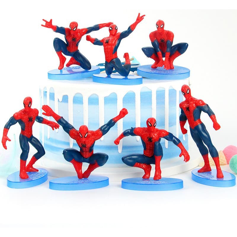 1 Set Pajangan Hiasan Kue Avengers Spiderman isi 7