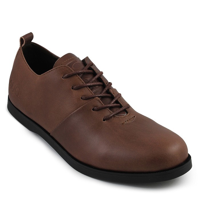 SAUQI FOOTWEAR Vegas Sepatu Pria Kulit Asli Formal Casual - Coklat