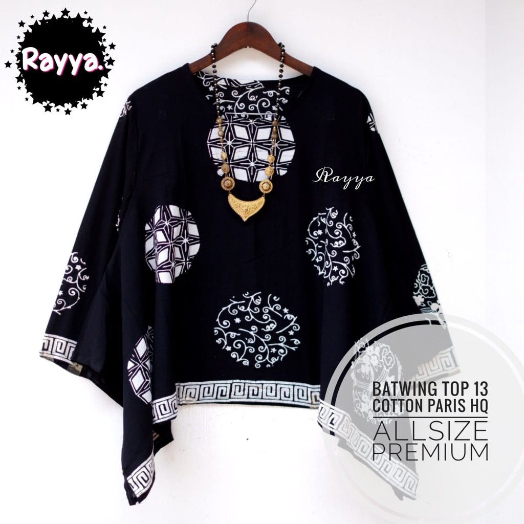 BATWING TOP 13 RAYYA  BLOUSE BATIK SOLO ALL SIZE PREMIUM ATASAN WANITA PEREMPUAN CANTIK MODERN PREMIUM PRODUSEN