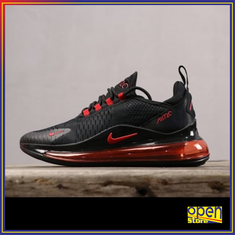 SEPATU TERBARU SNEAKERS NIKE AIR MAX 720 BLACK RED ORIGINAL KEKINIAN 2020 SPORT KEREN KERJA