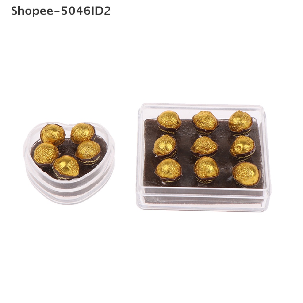 Shopee-5046id2 Mainan Miniatur Kotak Coklat Skala 1: 12 Untuk Aksesoris Dapur Rumah Boneka