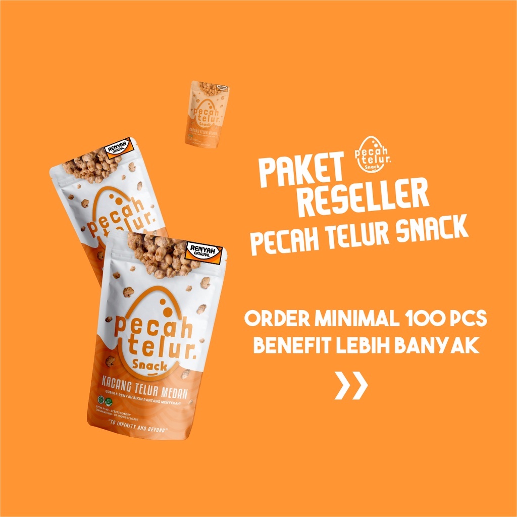 

Pecah Telur Snack I Paket Reseller I 100 PCS I Kacang telur Medan I kacang