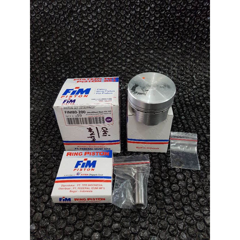 piston seher kit fim80 mentah 57mm, 57.5mm, 58mm, 58.5mm, 59mm, 59.5mm, 60mm pin 13